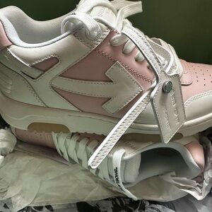 Pink and white Off-White women’s sneakers